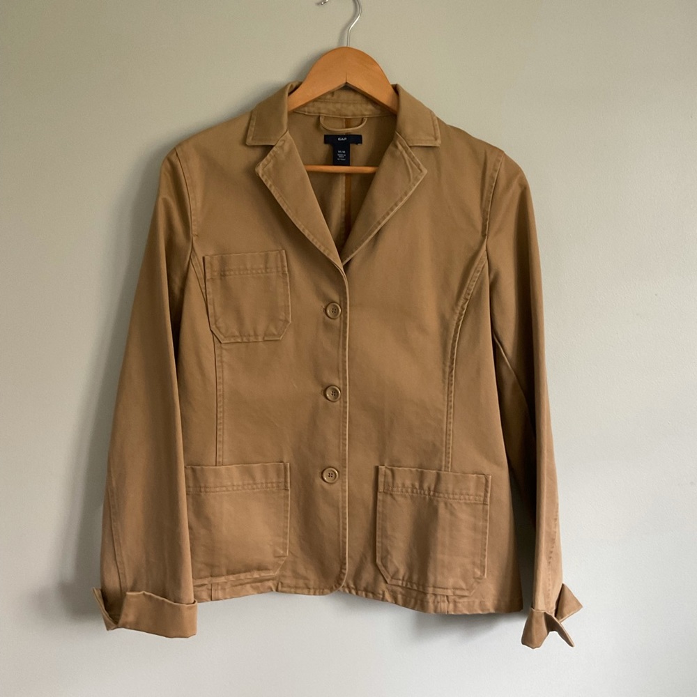 GAP Cotton Tan Caramel Casual Blazer M